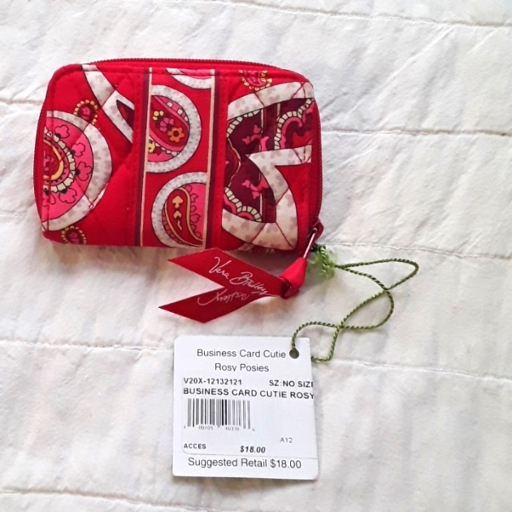 Vera Bradley business card holder (zippered)